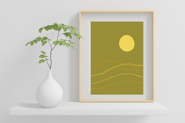 Simple Waves Print