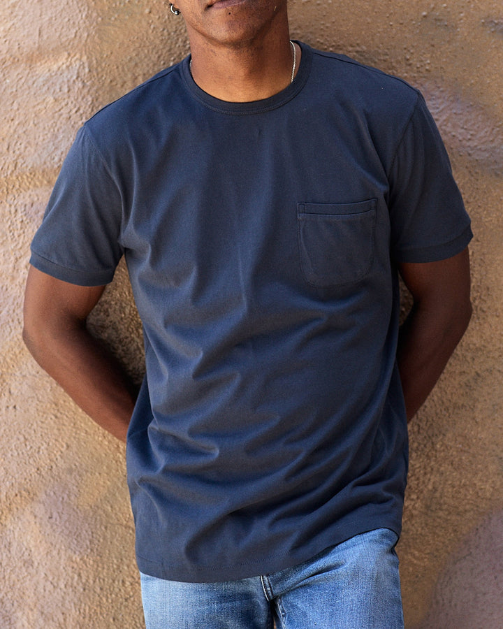 SOJOURN POCKET TEE-INDIGO