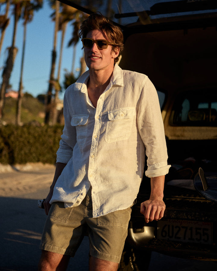 WINDWARD LINEN SHIRT-SALT