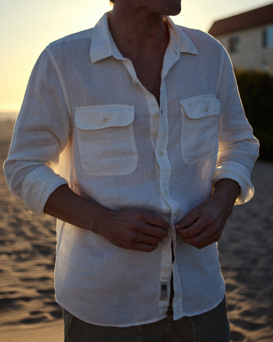 WINDWARD LINEN SHIRT-SALT