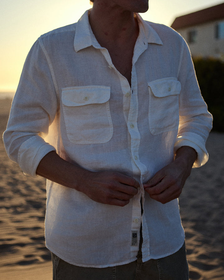 WINDWARD LINEN SHIRT-SALT