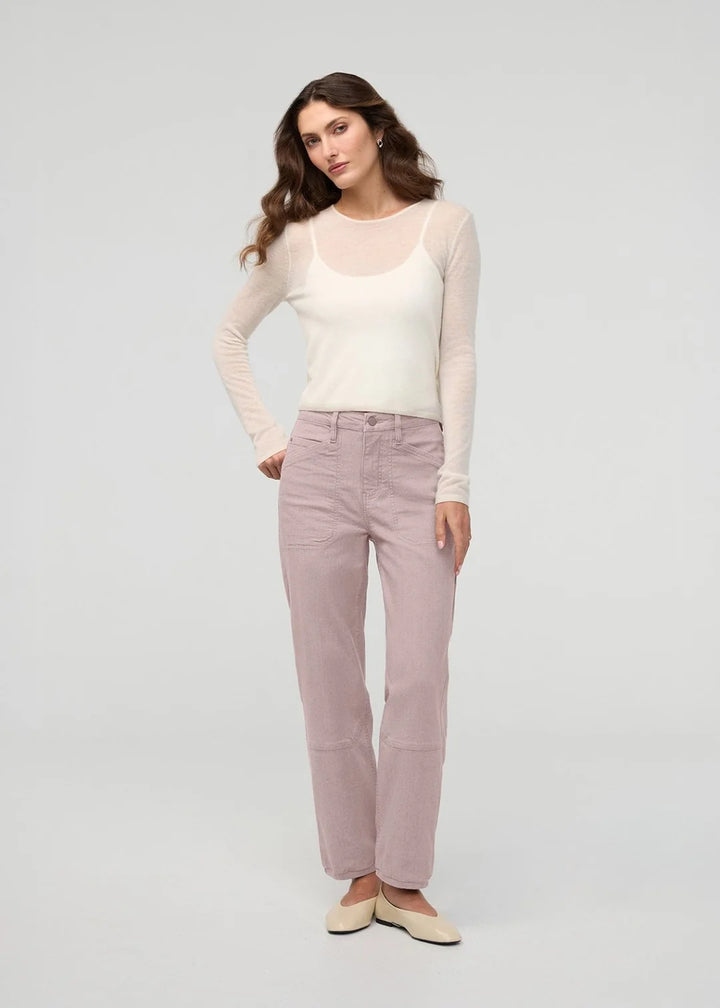 Stretch Canvas Utility Pant-Chalk