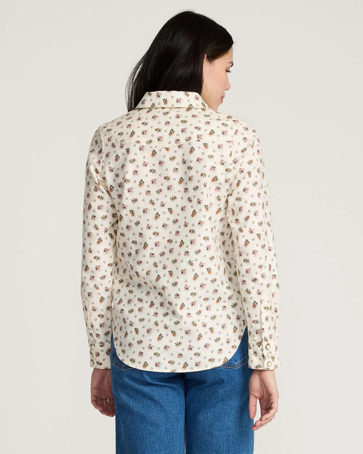 gambler shirt-ecru western floral