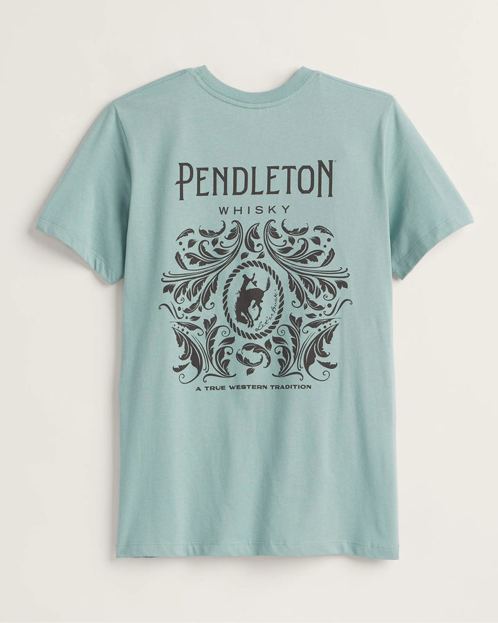 pendleton whisky graphic tee-seafoam