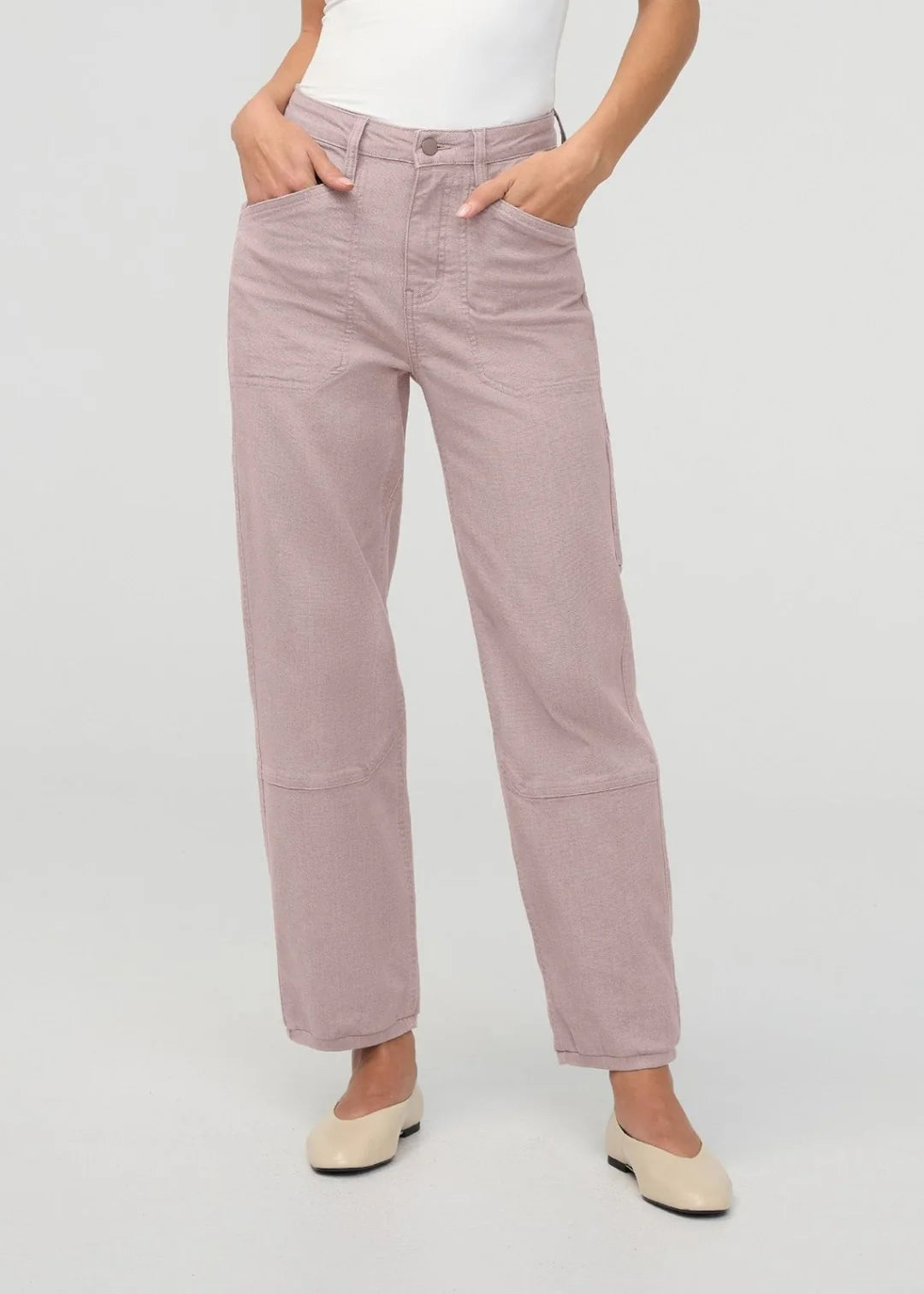 Stretch Canvas Utility Pant-Chalk