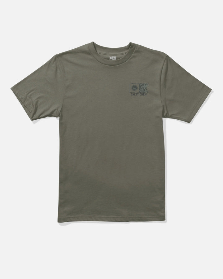 FLAGSHIP FILL SS TEE-DUSTY OLIVE