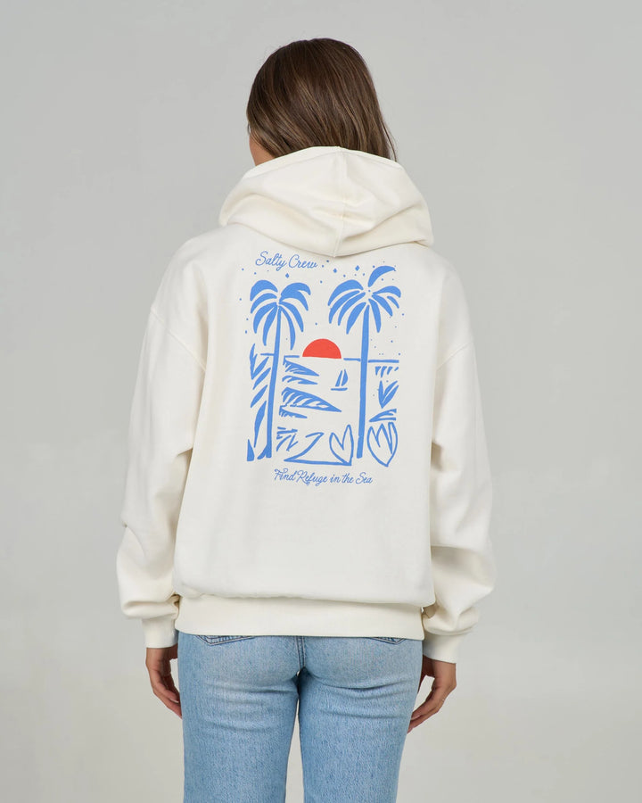 GEO PALM HOODY-OFF WHITE
