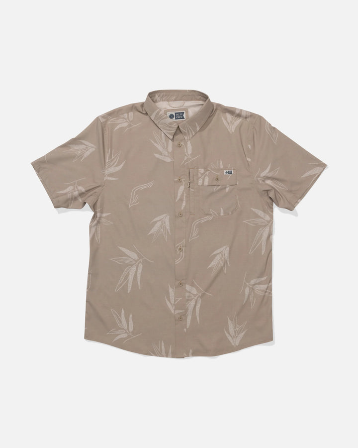 FLAGSHIP UV BUTTON UP-DARK KHAKI