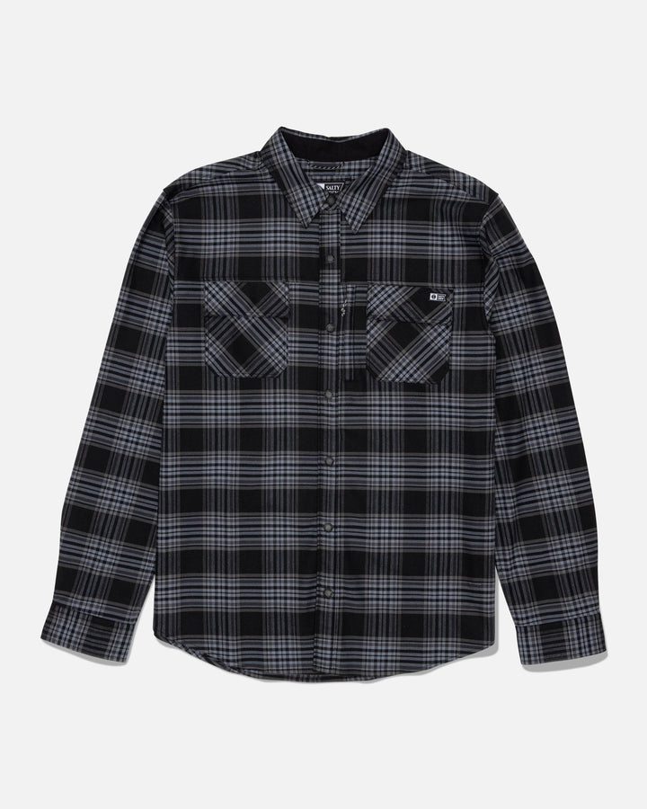 FATHOM LS TECH FLANNEL-DARK GREY