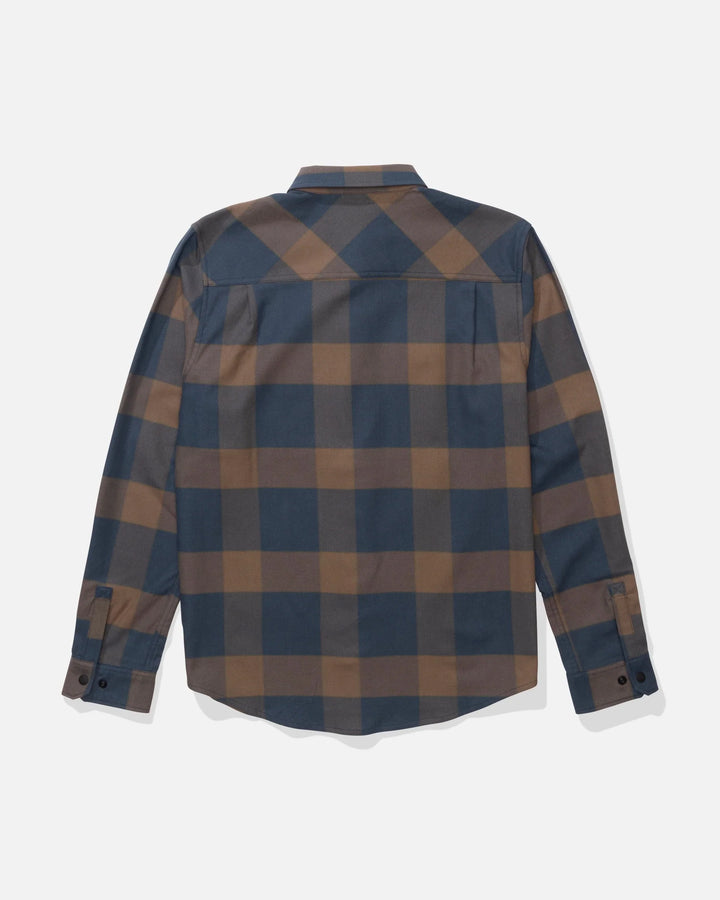 FATHOM LS TECH FLANNEL-NAVY/RUST
