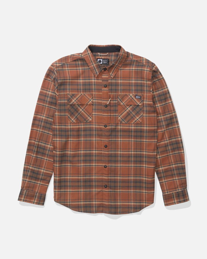 FATHOM LS TECH FLANNEL-RUSSET