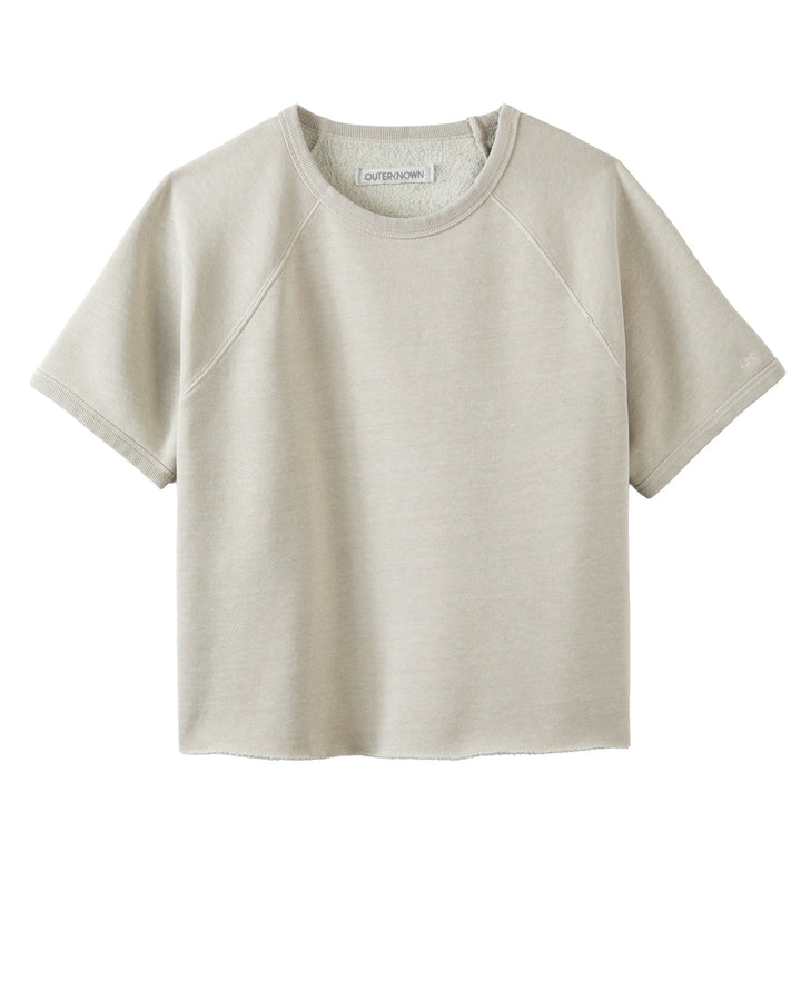 THE EASY S/S SWEATSHIRT-SANDSTONE