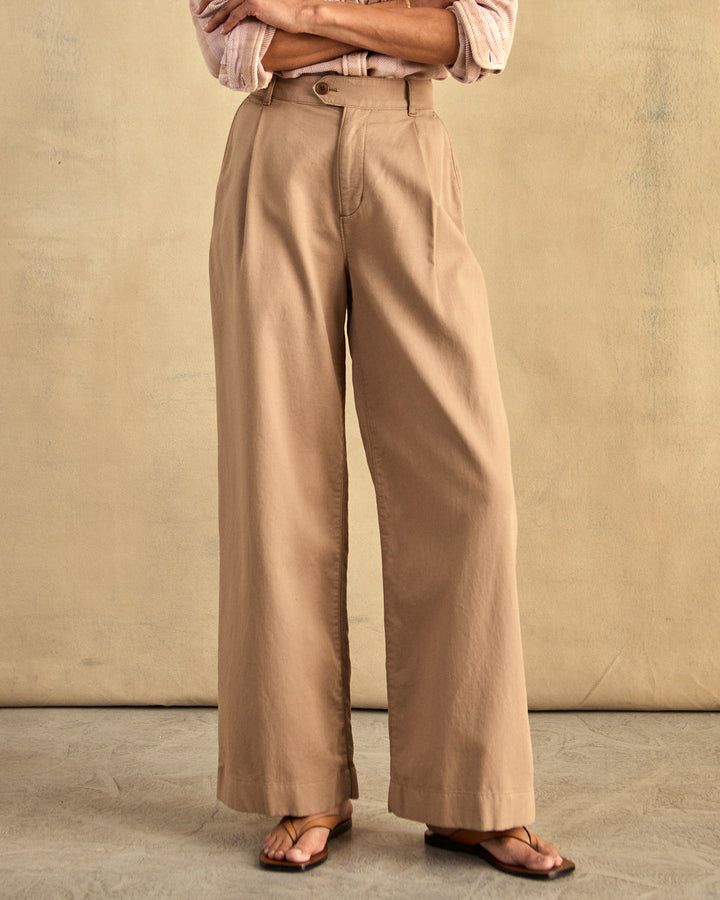 SUMMERLAND TROUSER-CHESTNUT