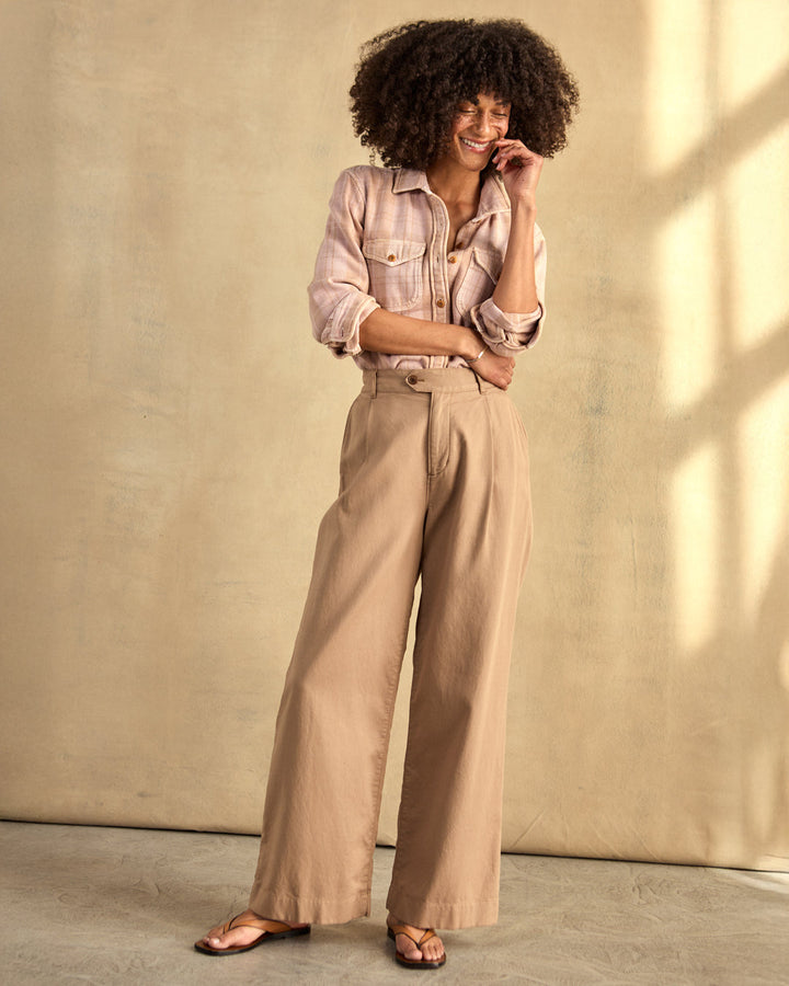 SUMMERLAND TROUSER-CHESTNUT