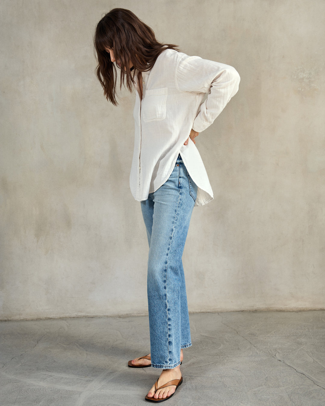 THE GAUZE WEEKEND SHIRT-SALT