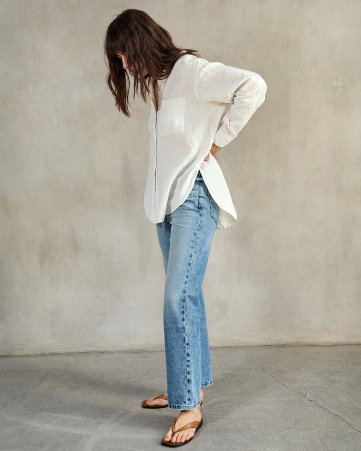 THE GAUZE WEEKEND SHIRT-SALT