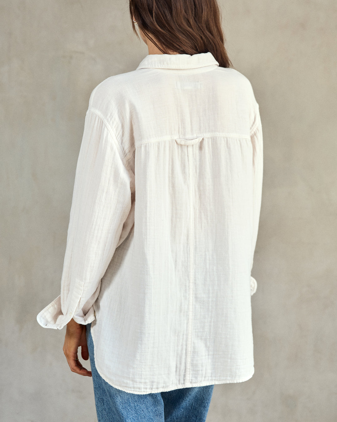 THE GAUZE WEEKEND SHIRT-SALT