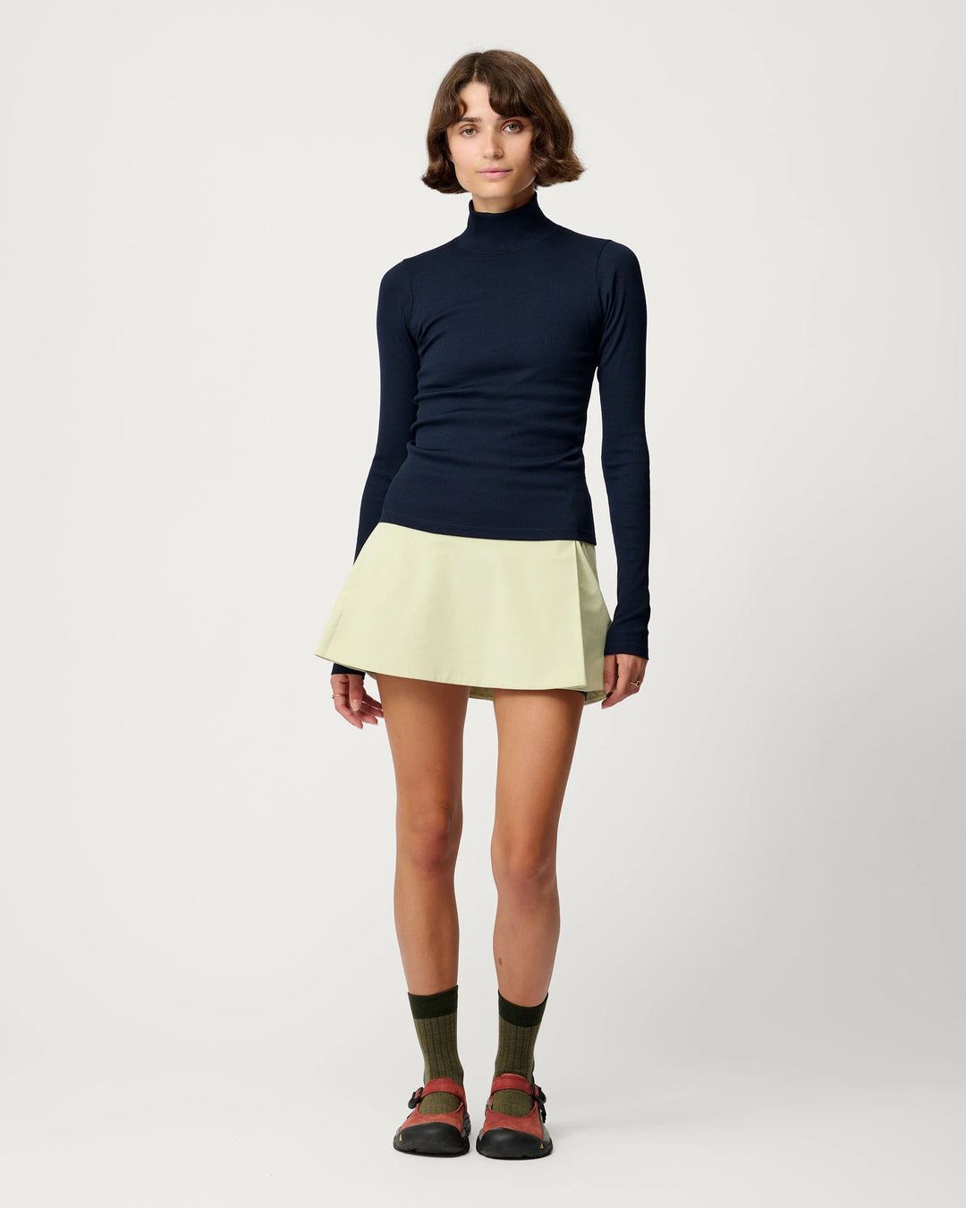 Ribbed Merino Turtleneck 01-Woad