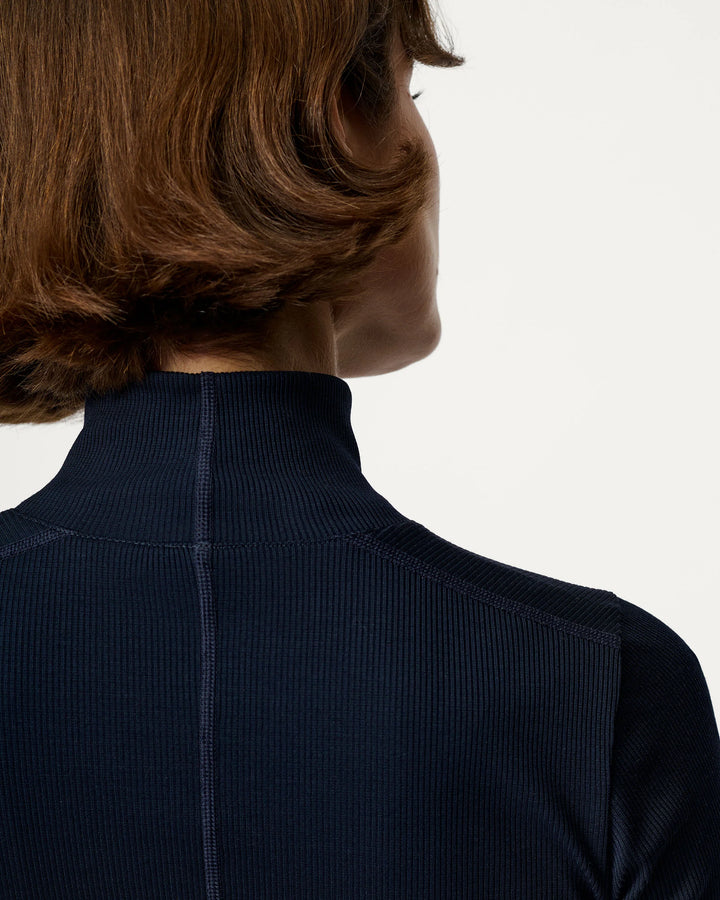 Ribbed Merino Turtleneck 01-Woad