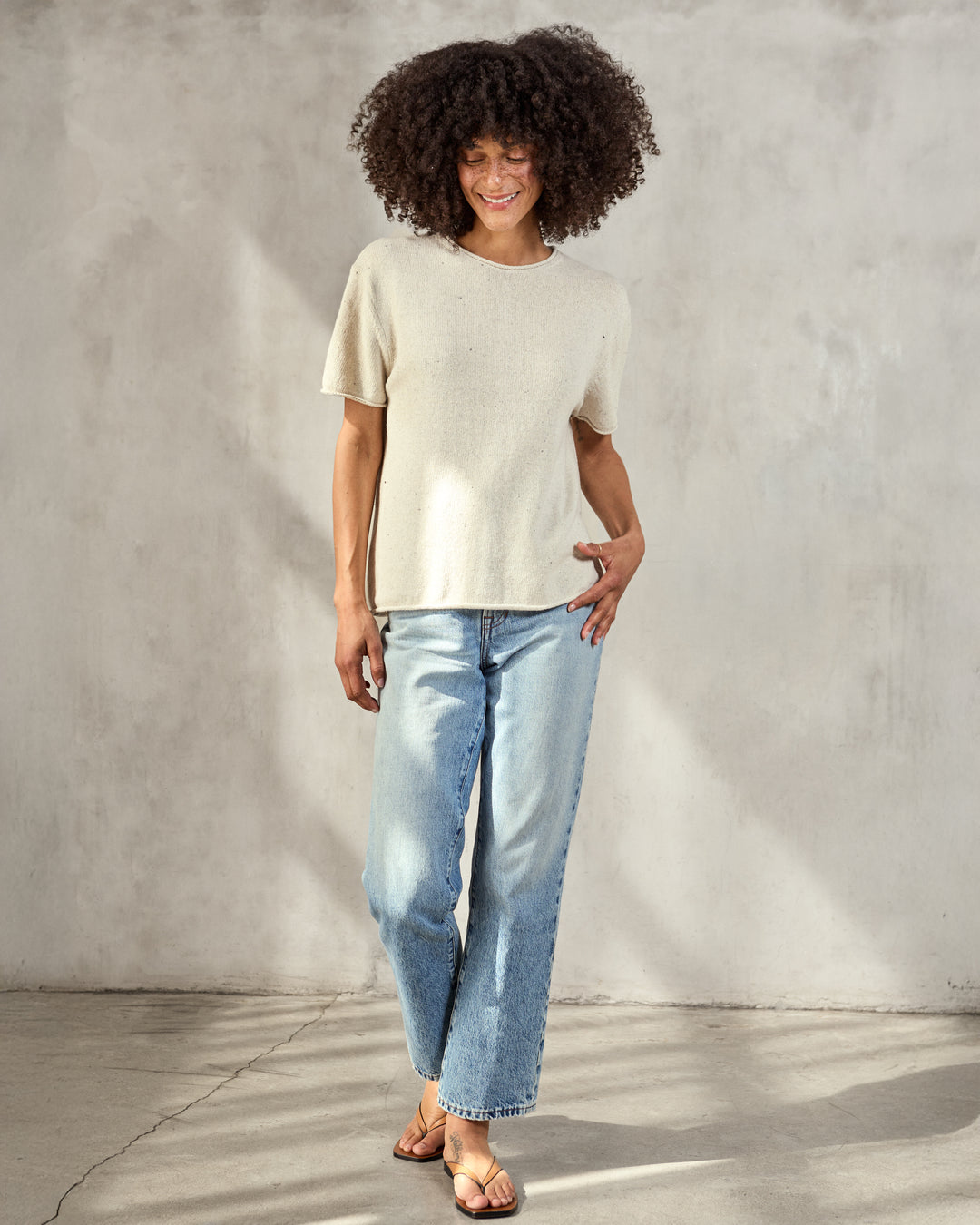 CRESCENT KNIT TOP-MOONLIGHT