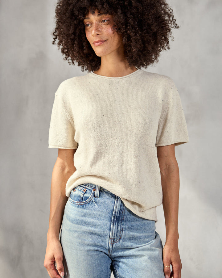 CRESCENT KNIT TOP-MOONLIGHT