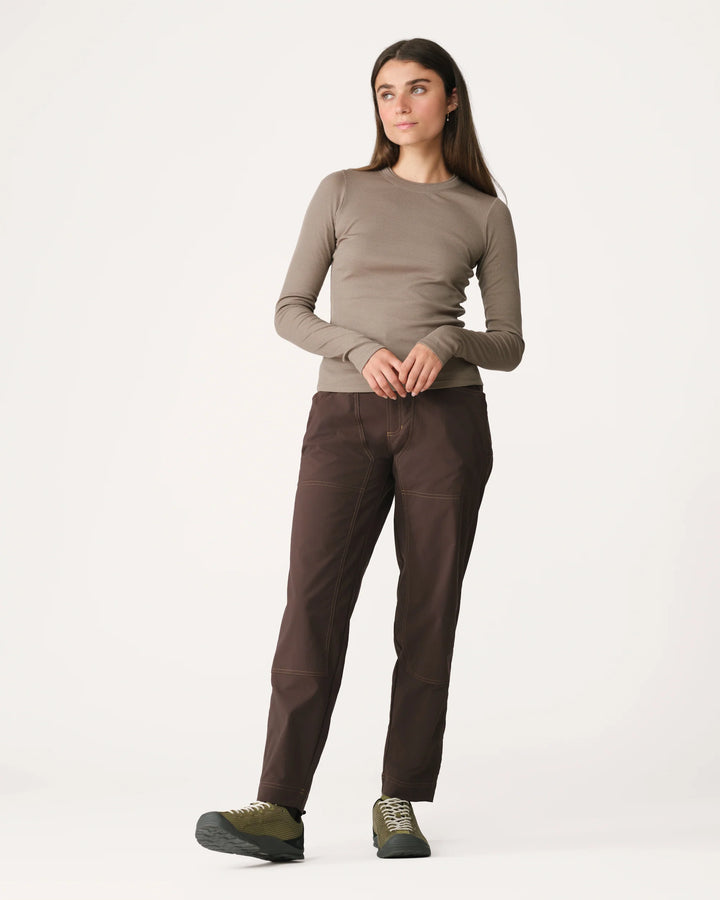 Ribbed Merino Long Sleeve 01-Morel