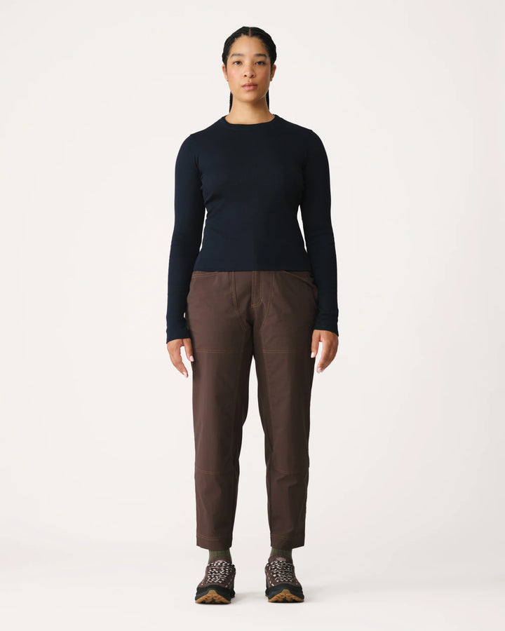 Ribbed Merino Long Sleeve 01-Woad
