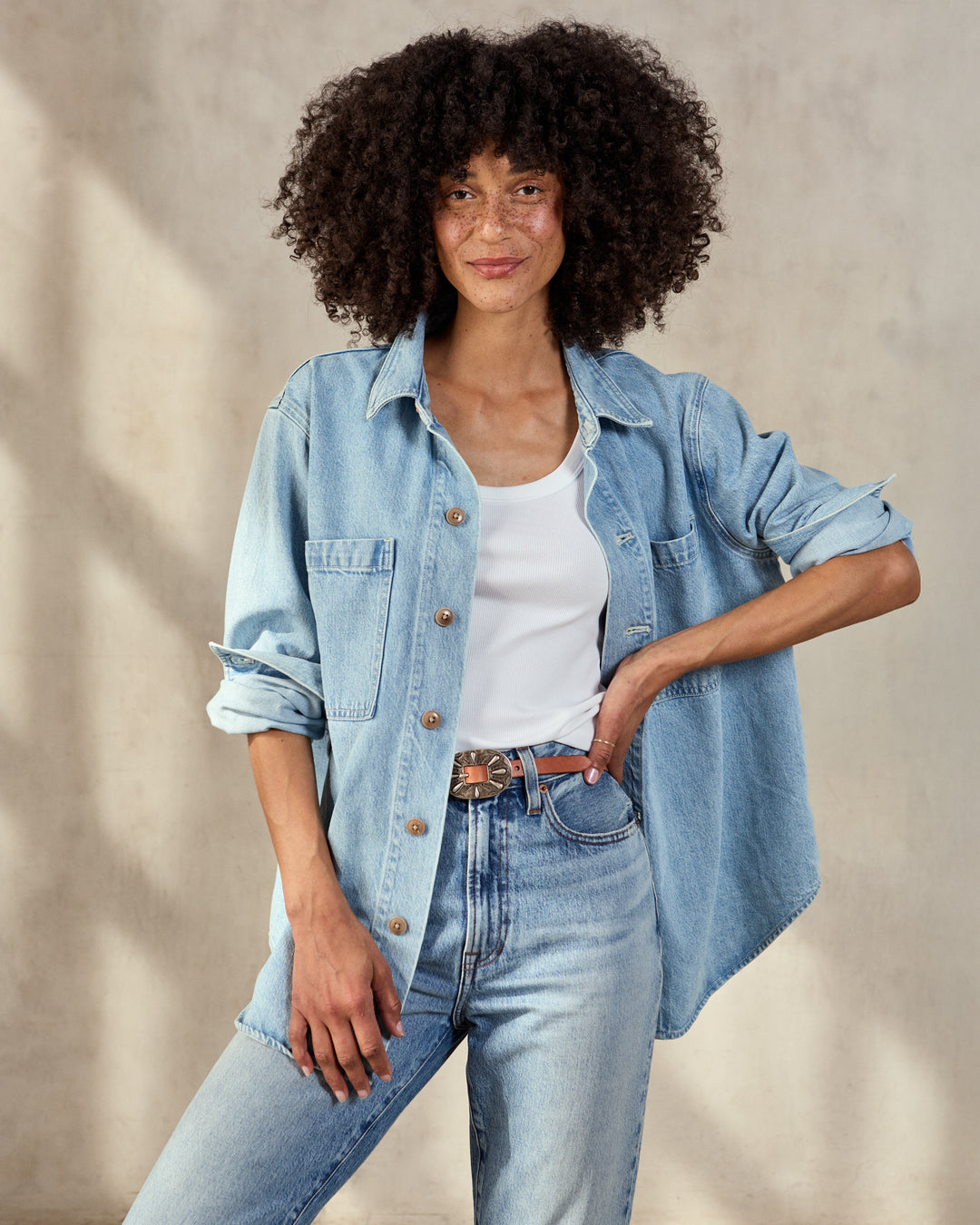 THE CANYON SHACKET-WORN INDIGO