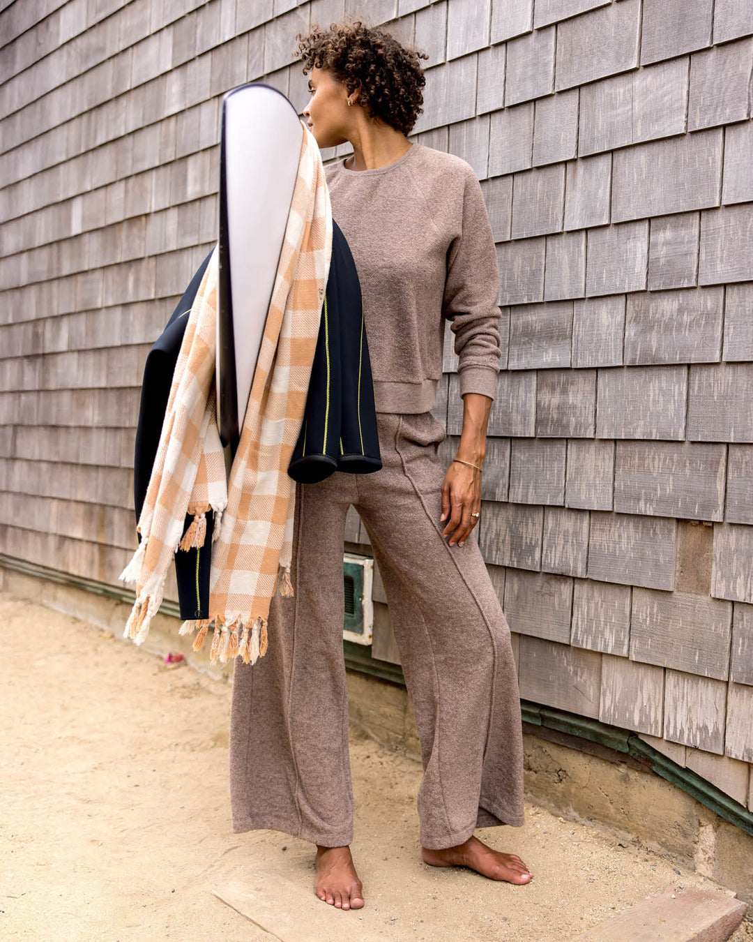 HIGHTIDE WIDE LEG PANT-HEATHER COCONUT