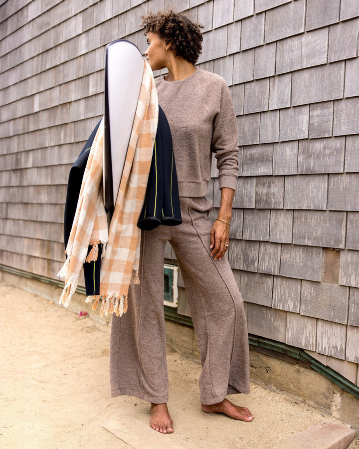 HIGHTIDE WIDE LEG PANT-HEATHER COCONUT
