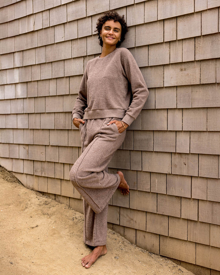 HIGHTIDE WIDE LEG PANT-HEATHER COCONUT