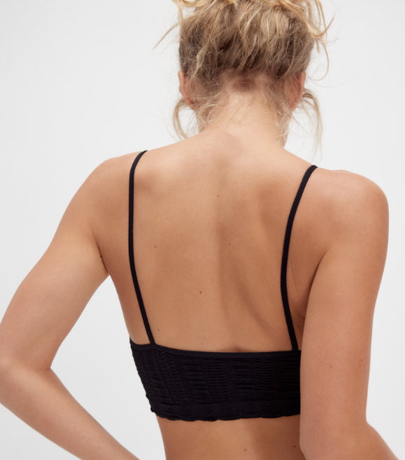 HEIRLOOM SEAMLESS BRALETT / BLACK