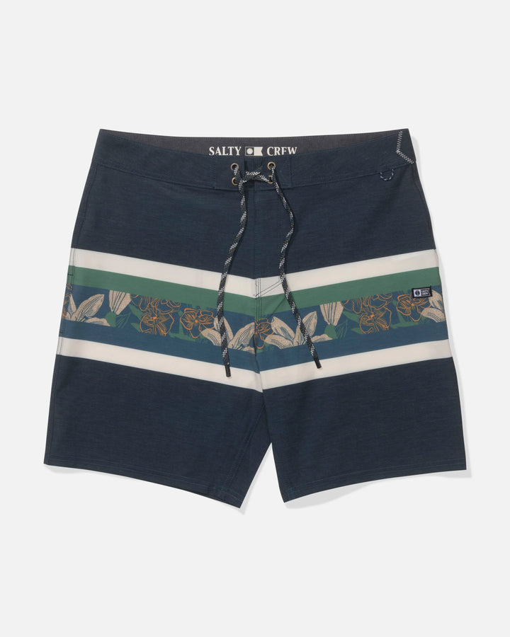CREW STRIPE BOARDSHORT-CAST BLUE