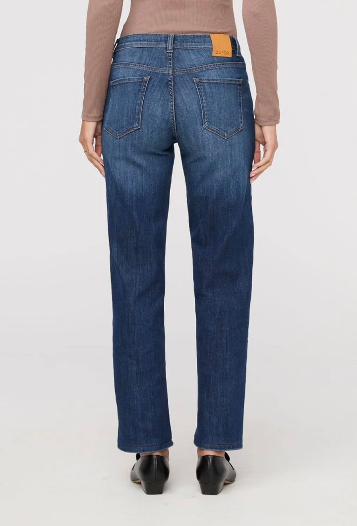 Performance Denim Mid Rise Straight-Blue Cascade