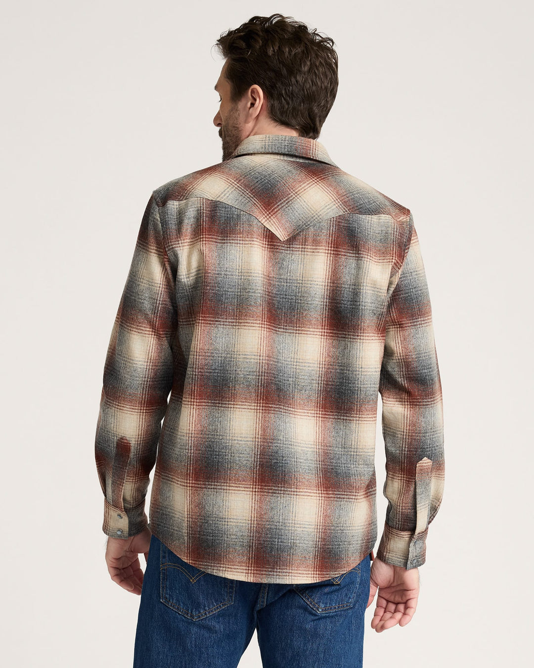 canyon shirt-red mix/grey mix ombre