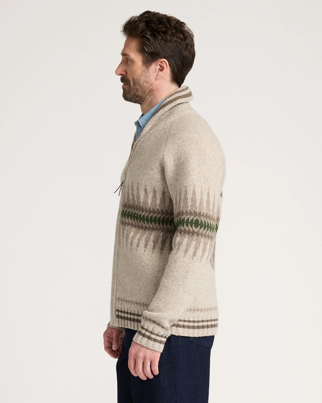 sawtooth buck zip sweater-sawtooth oatmeal