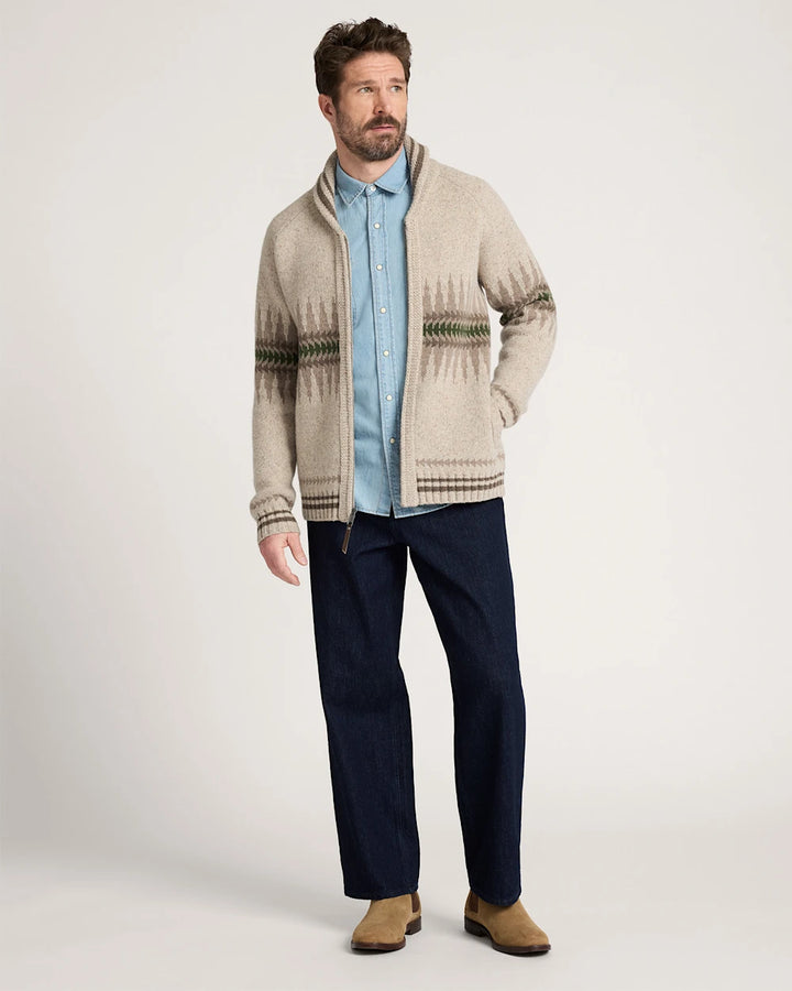 sawtooth buck zip sweater-sawtooth oatmeal