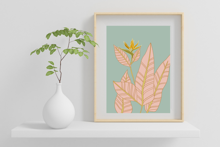 Boho Bird of Paradise Print