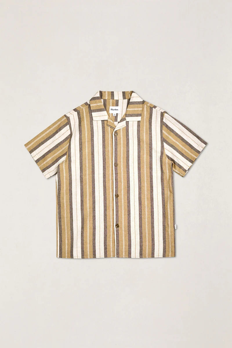 vacation stripe ss shirt-sand