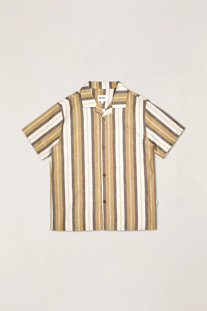 vacation stripe ss shirt-sand