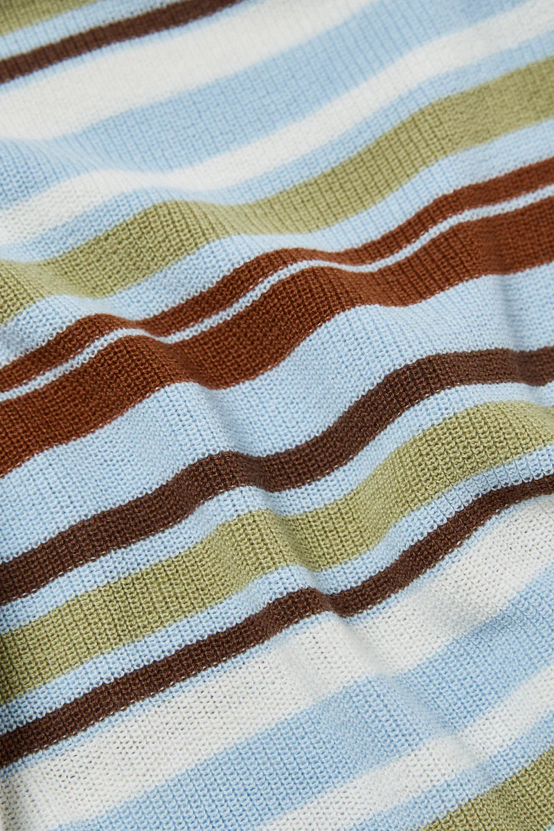 frankie stripe knit mini dress-marine green