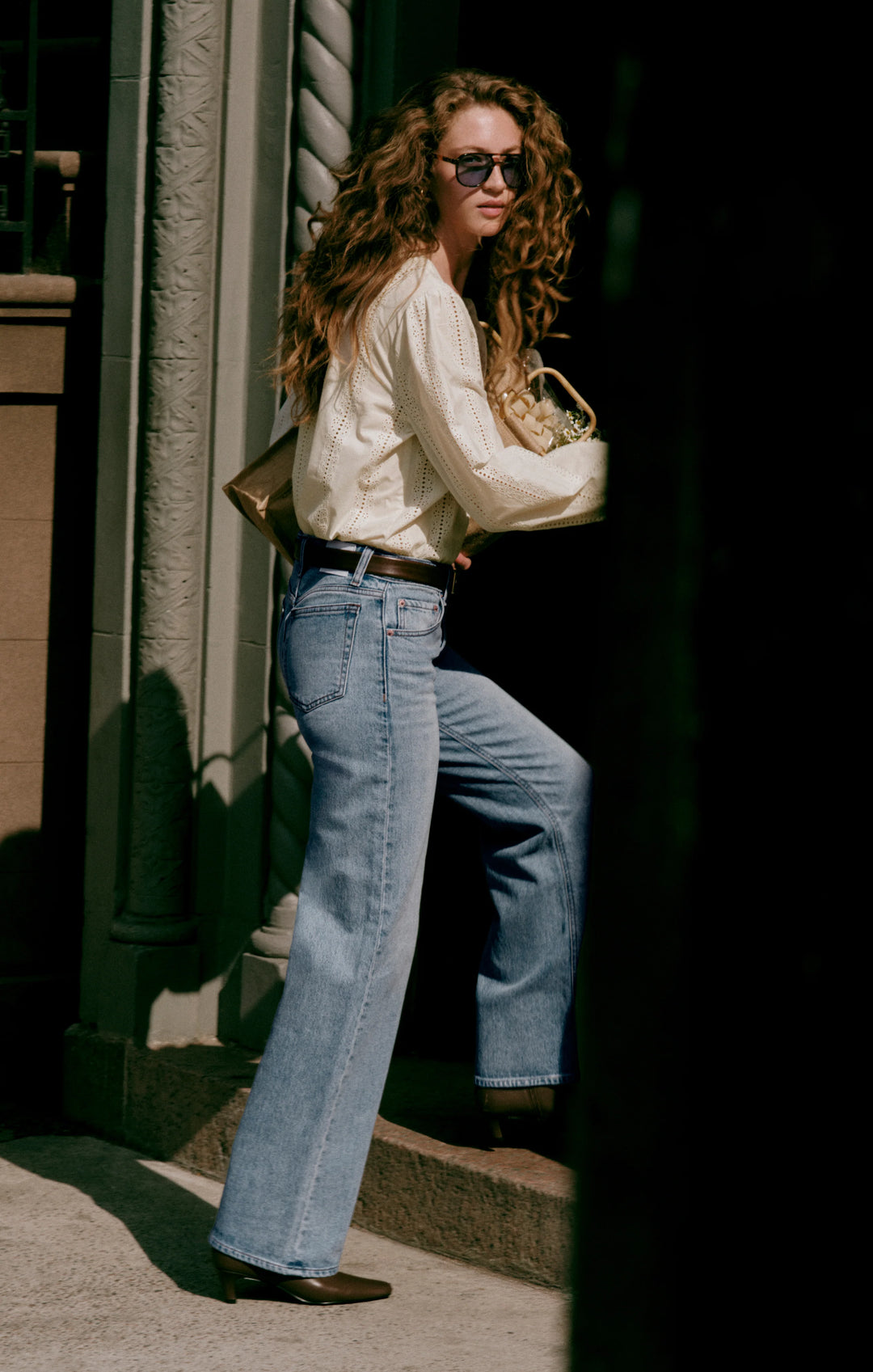 The Stunner Mid Rise Wide Leg-Downtown