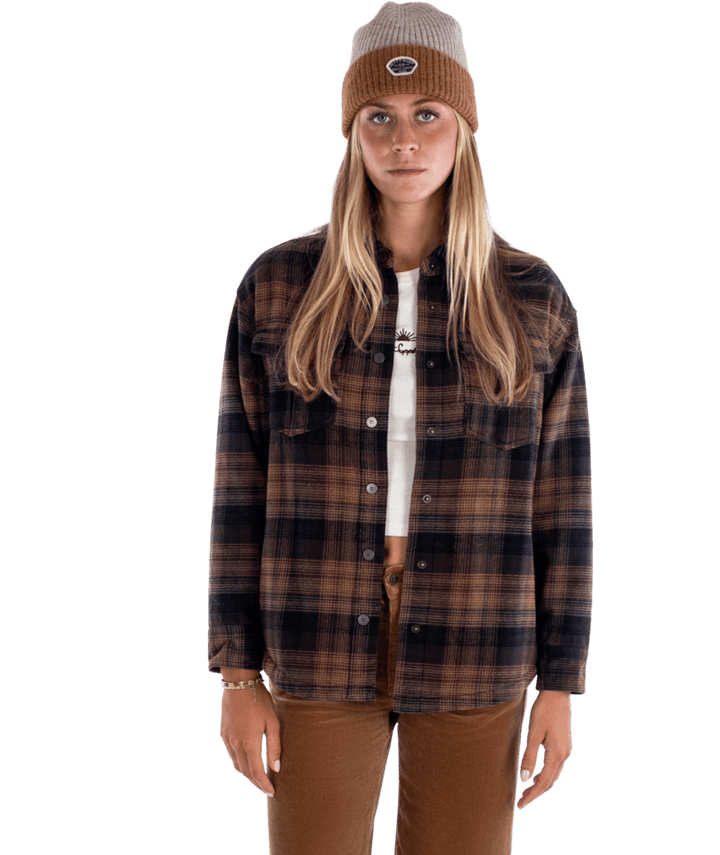 Nivean Flannel Jacket-Brown