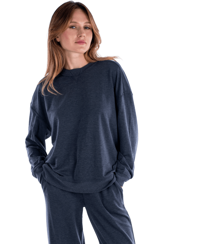 Rosewood Crewneck Sweatshirt-Navy