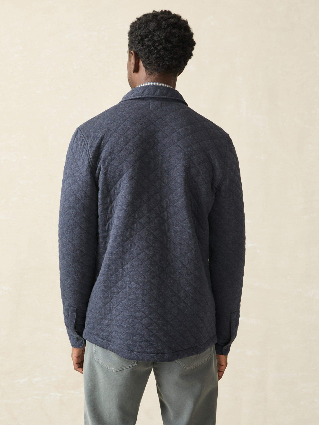 epic quilted fleece cpo-navy melange