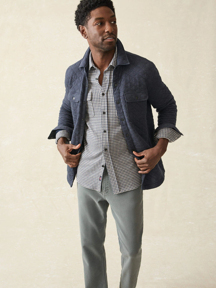 epic quilted fleece cpo-navy melange