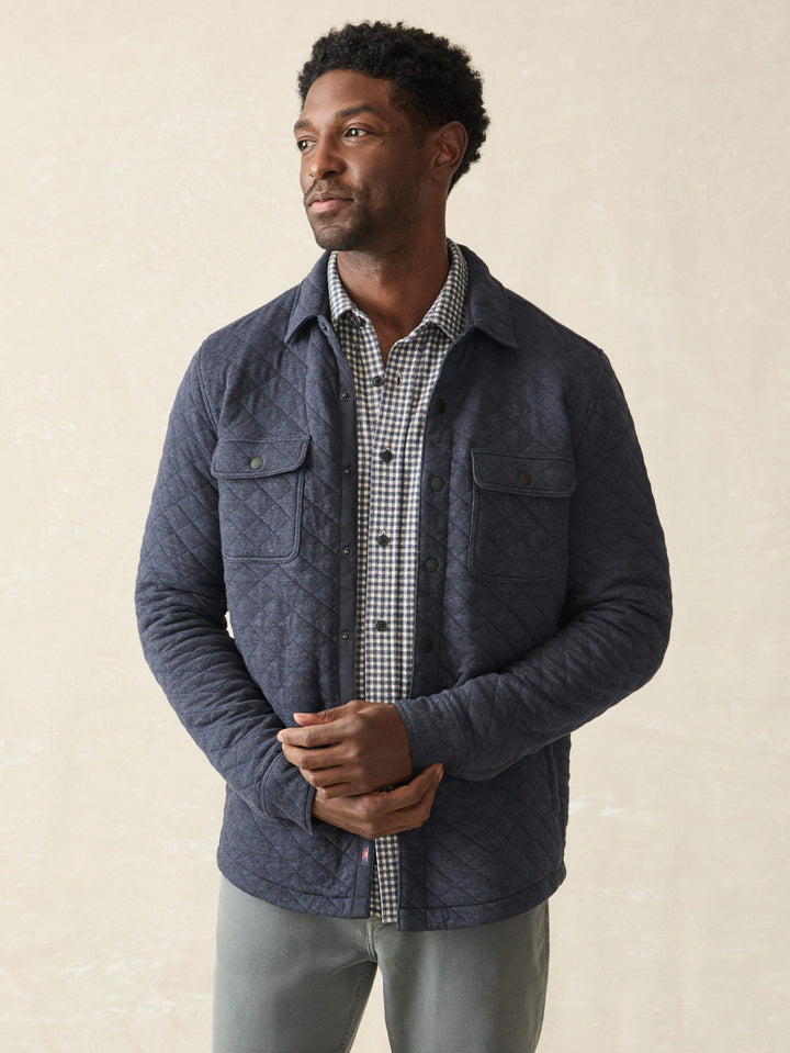 epic quilted fleece cpo-navy melange