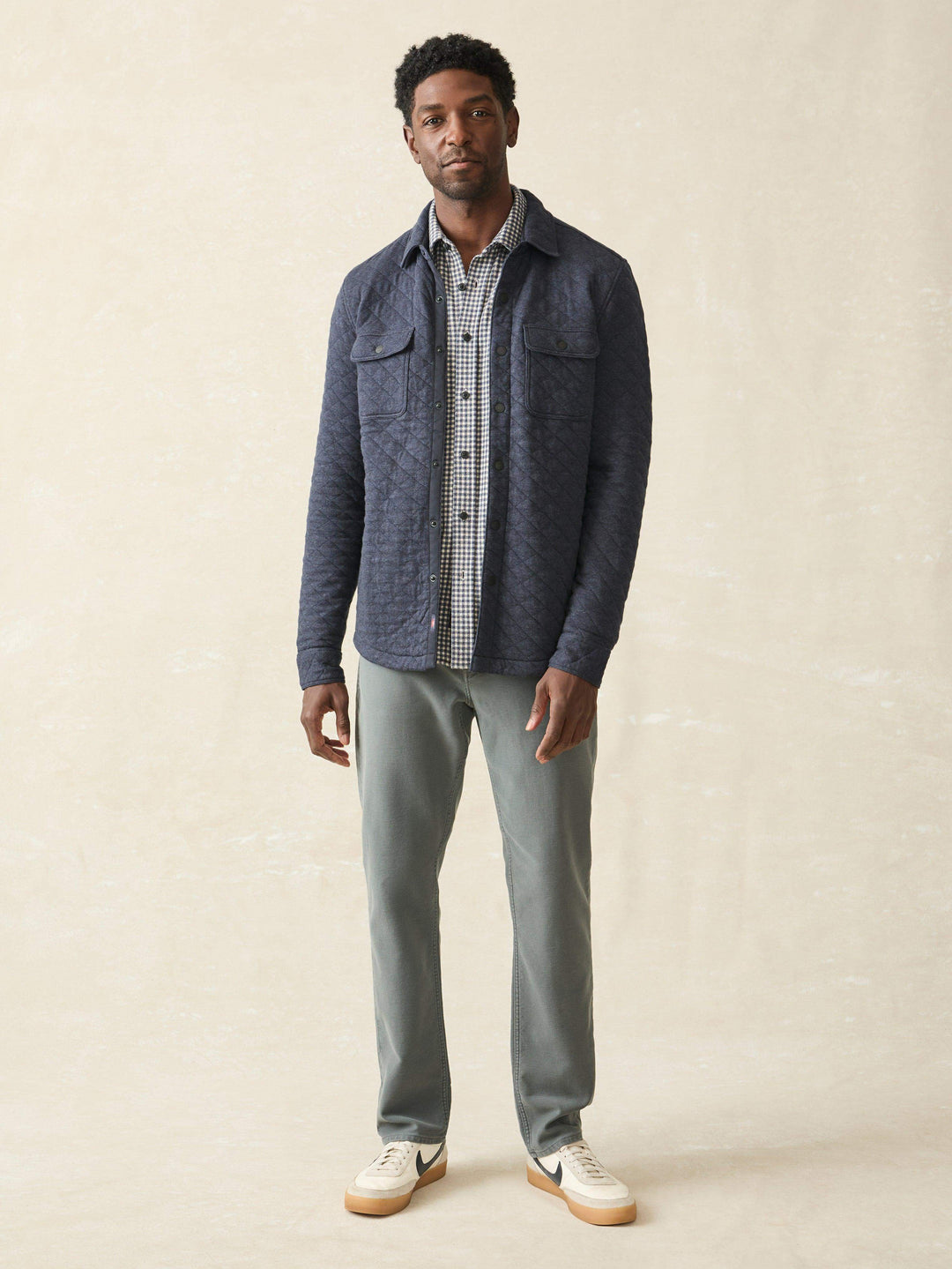 epic quilted fleece cpo-navy melange