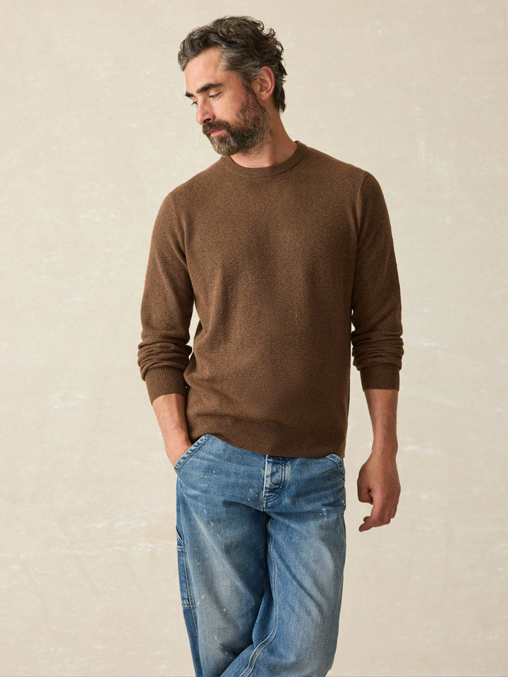 jackson crew sweater-trail brown heather