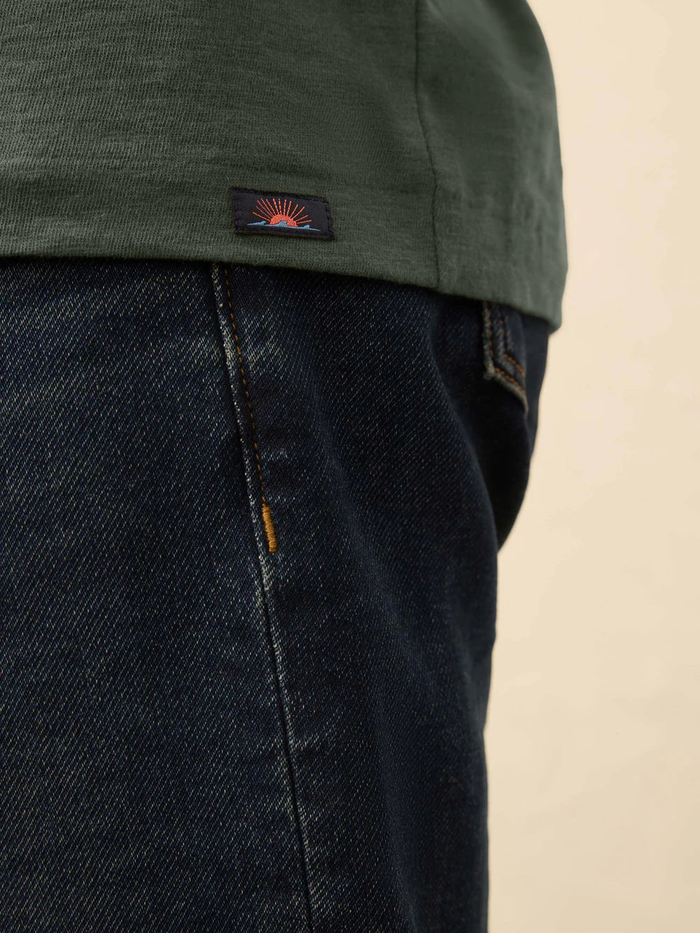 sunwashed pocket tee-fall evergreen